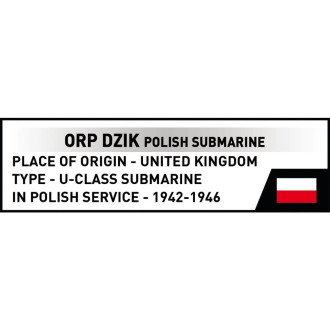 Cobi 4864 II WW ORP DZIK polská ponorka, 1:300, 148 kostek