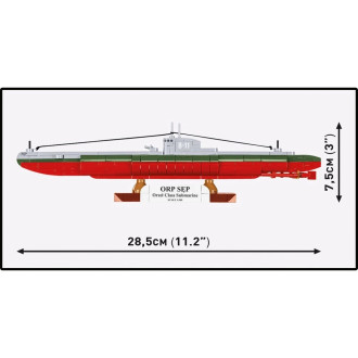 Cobi 4856 II WW Polská ponorka ORP Sep, 1:300, 190 kostek