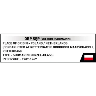 Cobi 4856 II WW Polská ponorka ORP Sep, 1:300, 190 kostek