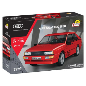 Cobi 24664 Audi Quattro 1980, červené, 1:35, 79 kostek