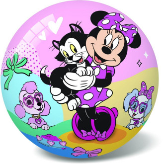 Gumový míč Disney Minnie a mazlíčci, 23 cm
