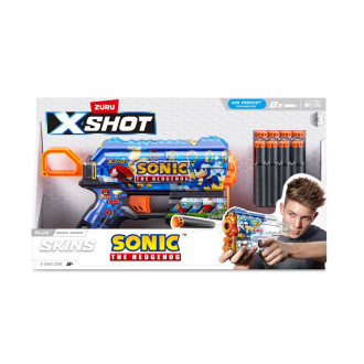 ZURU Dětská Pistole X-SHOT Skins Flux Sonic the Hedgehog
