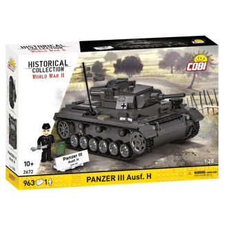 Cobi 2672 II WW Panzer III Ausf. H, 1:28, 963 kostek