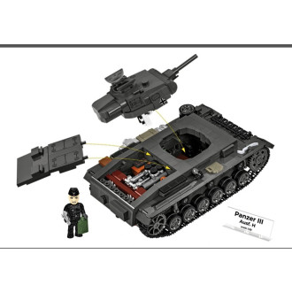 Cobi 2672 II WW Panzer III Ausf. H, 1:28, 963 kostek