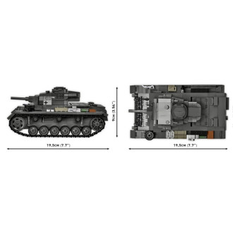 Cobi 2672 II WW Panzer III Ausf. H, 1:28, 963 kostek