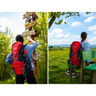 Turistický batoh Mountains 50 L, červený