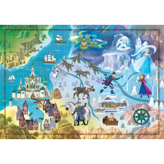 Clementoni puzzle 1000 dílků - Disney Mapa Frozen