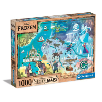 Clementoni puzzle 1000 dílků - Disney Mapa Frozen