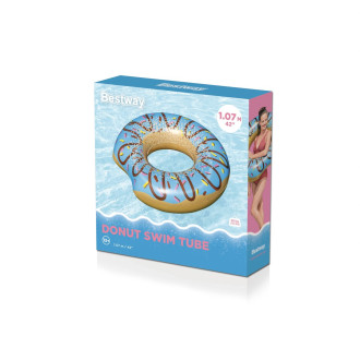 Bestway 36118 Nafukovací kruh donut modrý, průměr 107cm