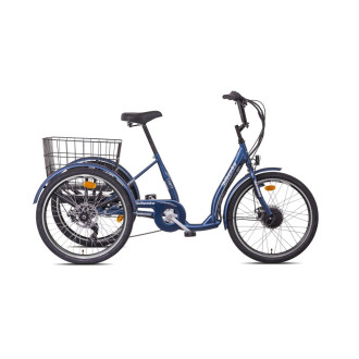 Elektrická tříkolka pro seniory Liberty Comfy 24" 6spd Disk, modrá, 36V 10,4Ah