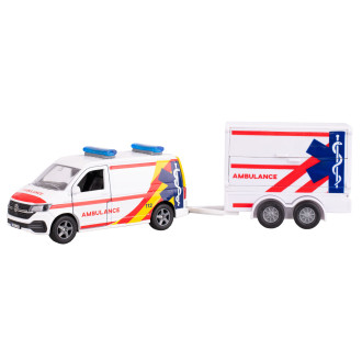 Kids Globe Traffic VW Transporter ambulance na zpětný chod, 27,5cm
