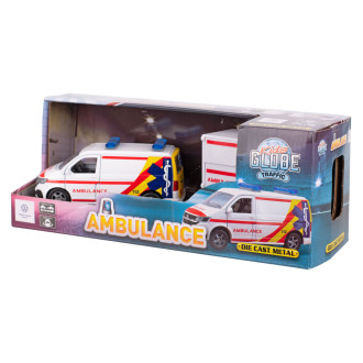 Kids Globe Traffic VW Transporter ambulance na zpětný chod, 27,5cm