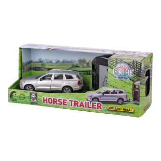 Kids Globe Traffic Volvo EX90 s přívěsem pro koně zpětný chod, 28cm