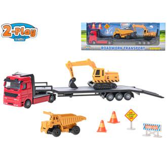 Play Traffic nakladač se stavebním autem volný chod, 25cm
