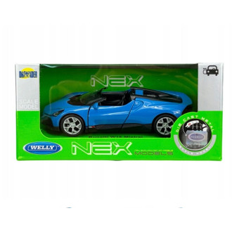 Welly Bugatti W16 Mistral modrý, 1:34-39