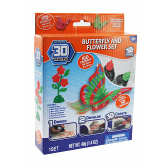 Alltoys 3D Magic tématická sada, Motýli a květiny