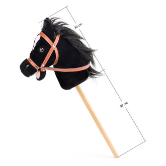 Faunica Hobby horse Baron, černý kůň na tyči se zvuky