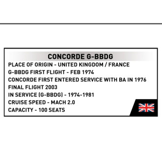Cobi 1689 Concorde z Brooklands Museum, 1:100, 518 kostek