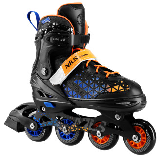 Kolečkové brusle NILS Extreme NH18190A 2v1 Brave modré vel.M (34-38)