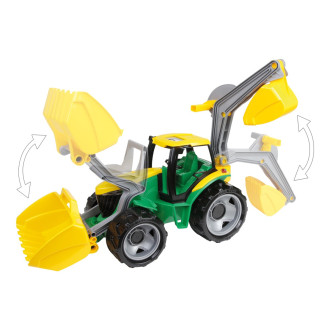 Lena 2080 Traktor s bagrem a přední lžící, Zelený