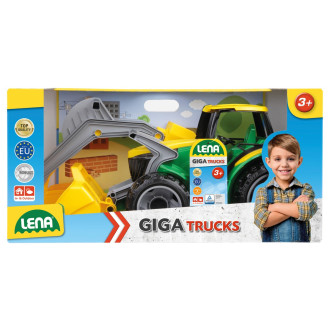 Lena 2080 Traktor s bagrem a přední lžící, Zelený