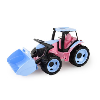 Lena Traktor se lžíci, 62 cm, modro-růžový