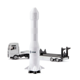 SIKU Blister - Tahač MAN s návěsem a raketou ESA