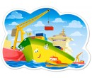 Castorland dětské maxi Puzzle 12 dílků - Den v přístavišti