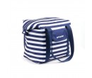 Spokey San Remo Plážová termo taška, Pruhy, Námořnická modrá 52x20x40 cm