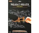 ArLover škrabací obráek zlatý - Noční výhled Tower Bridge