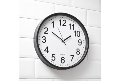 Obrácené nástěnné hodiny, Bílé průměr 30 cm