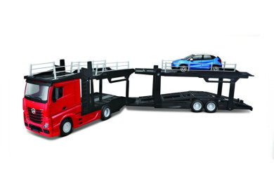 Bburago Mercedes Benz Actros autotransport a Renault Captur 1:43