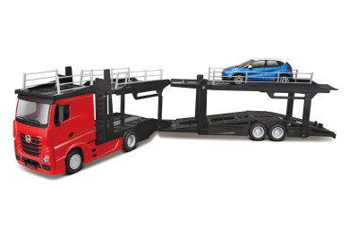 Bburago Mercedes Benz Actros autotransport a Renault Captur 1:43