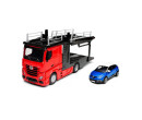 Bburago Mercedes Benz Actros autotransport a Renault Captur 1:43
