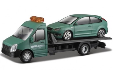 Bburago Car Hauler a Ford Focus ST 1:43