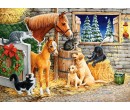 Puzzle Castorland 300 dílků - Setkání přátel ve stáji