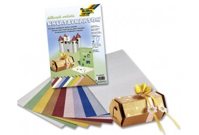 Folia Metalízový papír - mřížka 23x33 cm 10 ks, 230g