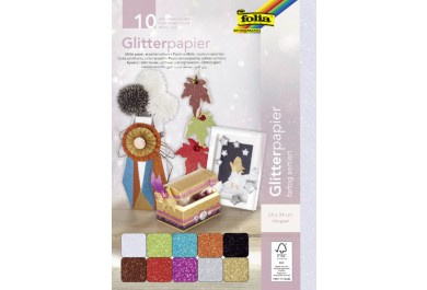 Folia Třpytivý papír, 24 x 34 cm 10 ks, 170g