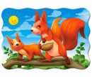 Castorland puzzle 30 dílků - Veverka a její miminko