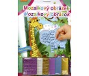 ArtLover mozaikový obrázek - Žirafa, slon a hrošík 20 x 29cm