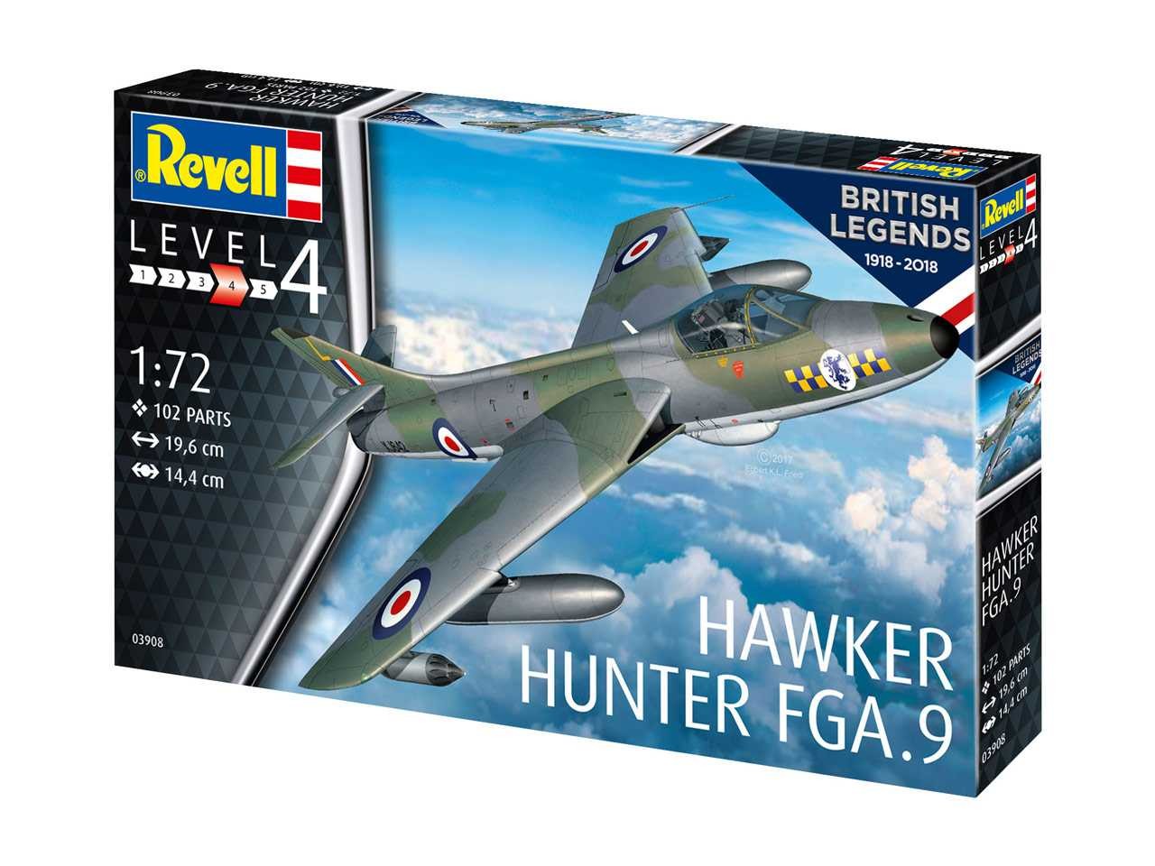Revell ModelKit letadlo, 100 Years RAF Hawker Hunter FGA.9