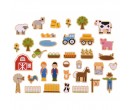 Bigjigs Toys - magnetky Farma, 35 ks