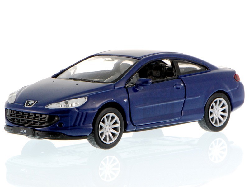 Welly Peugeot Coupe 407, Modrý 1:34-39