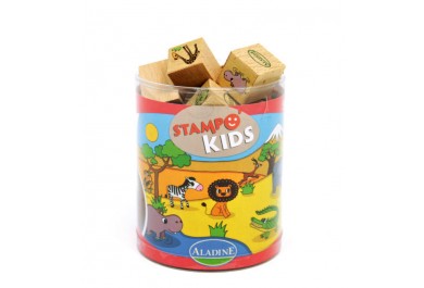 Aladine dětské dřevěné razítka StampoKids, Zoo