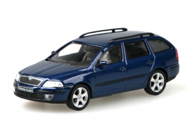 Škoda Octavia II Combi (2004) Modrá Hlubinná Metalíza 1:43