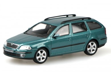 Abrex Škoda Octavia II Combi (2004) Zelená Island Metalíza 1:43