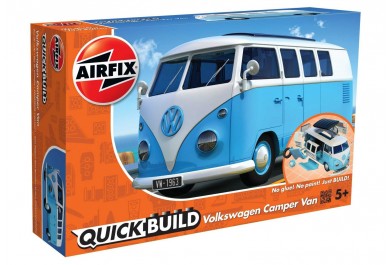 Airfix Quick Bulid J6024 Volkswagen Camper Van, Modrý