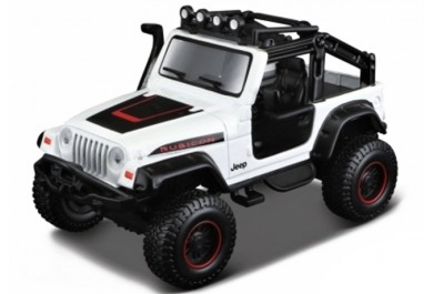 Maisto Jeep Wrangler Rubicon 4x4 Rebels, Bílý 1:35