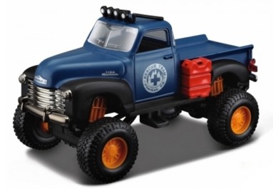Maisto 1953 Chevrolet Pickup 4x4 Rebels, Modrý 1:35
