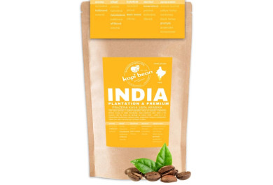India Plantation A premium, Čerstvá káva Arabica 100g, Zrnková